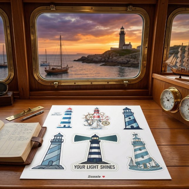 Adesivo Lighthouse Sticker Sheet Collection (Coastal charm for your gear.)