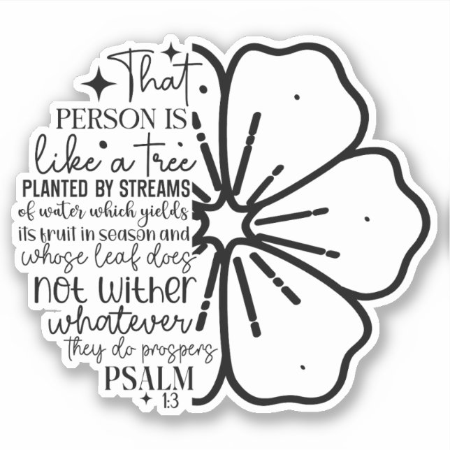 Adesivo Like a Tree Christian Faith  (Frente)