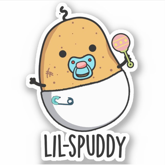 Adesivo Lil-Spuddy Funny Potato Pun (Frente)