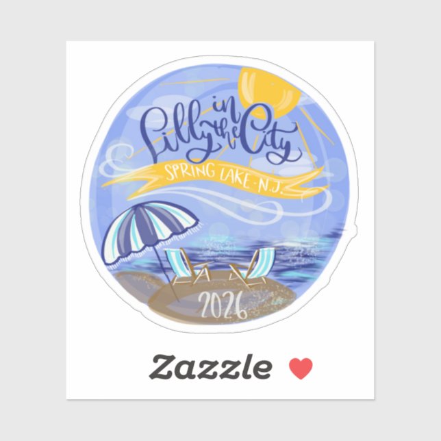 Adesivo Lilly in the City - Spring Lake, NJ - Sticker (Folha)