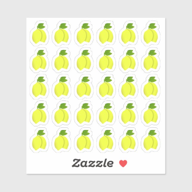 Adesivo Limão Cinto Fruta de Citros Frescos Comida de Verã (Folha)