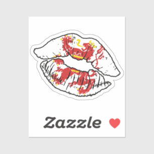 Adesivo Limburg Wes-Limburg Lipstick Love Flag