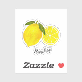 Adesivo Limões Amarelos de Aquarela