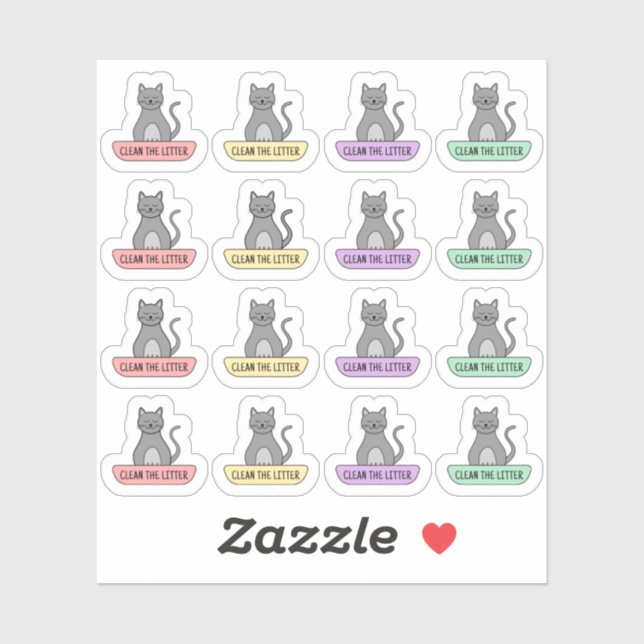 Adesivo Limpar Lembrete de Pet da Caixa de Litros (Folha)