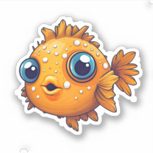 Adesivo Limpe o Ouro Pufferfish