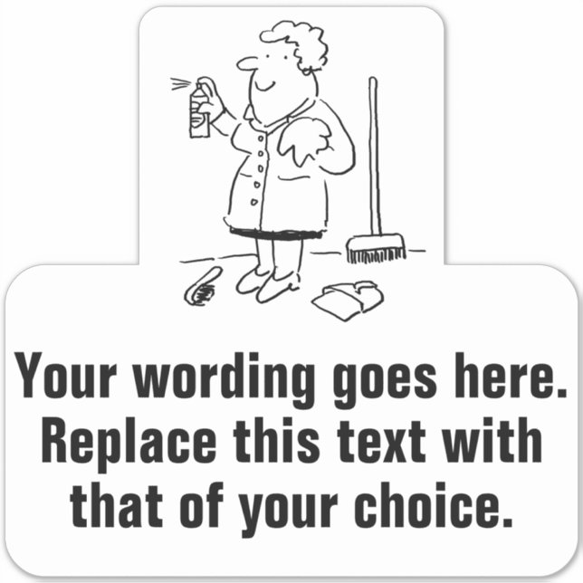 Adesivo Limpeza e Limpeza Domésticas (Frente)