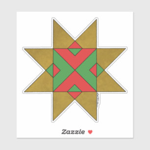 Adesivo Lincolnshire Auseklis Witch Mark Red and Green