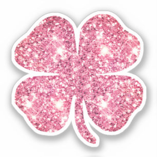 Adesivo Linda Aparência Rosa Brilho Trevo da Sorte
