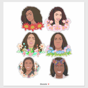 Adesivo Linda Cartoon Black African FlowArt