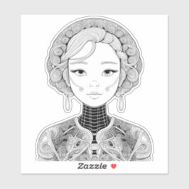 Adesivo Linda garota no estilo boho