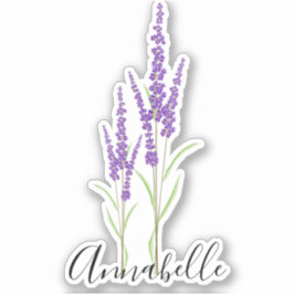 Adesivo Linda Lavanda Botânica | Corte personalizado
