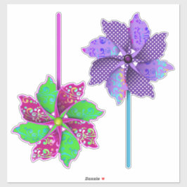 Adesivo Lindas rochas roxas e pinças rosadas