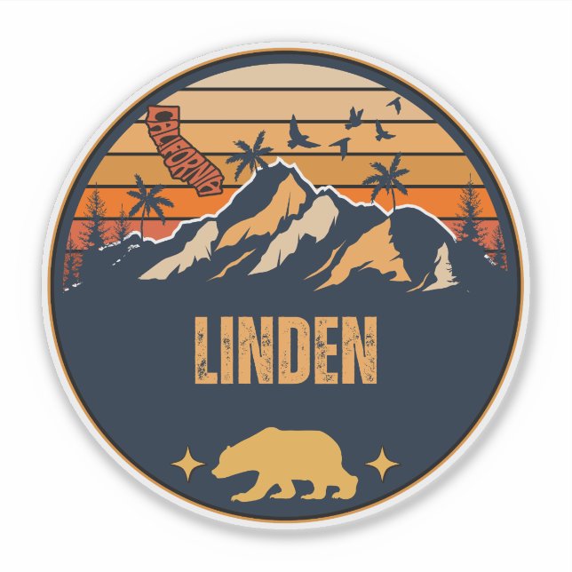 Adesivo Linden, Califórnia (Frente)