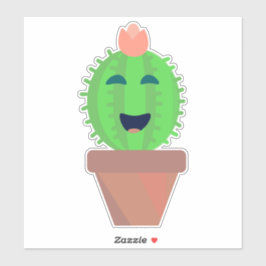 Adesivo Lindo Cacto Arte de Cactos de Desenho Animado Fofo