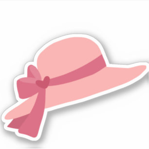 Adesivo lindo chapéu de praia