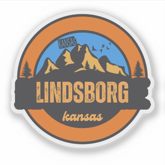 Adesivo Lindsborg, Kansas (Frente)