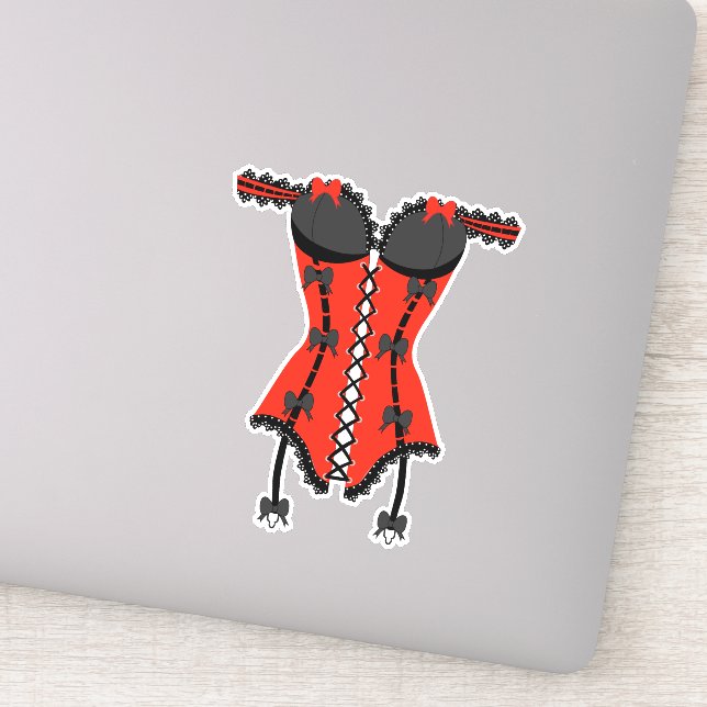 Adesivo Lingerie Vermelha e Preta (Detalhe)