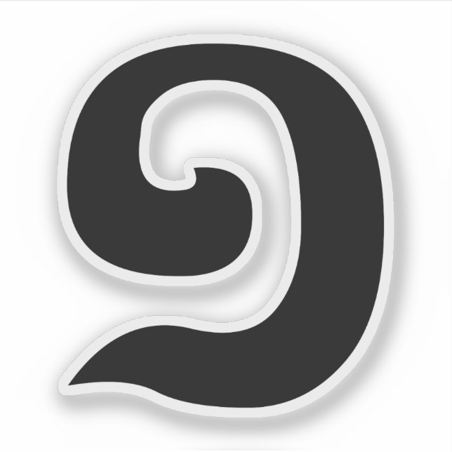 Adesivo Língua Khmer Cambojana Número 1 / Um / ១ (Muj) (Frente)