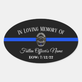 ADESIVO LINHA AZUL FINO EM MEMÓRIA DO OFICIAL CAÍD