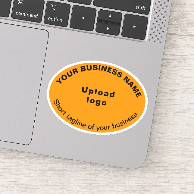 Adesivo Linha de Negócio em Vinil de Forma Oval de Cor Lar (Detalhe)