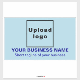 Adesivo Linha de Negócios, Azul Claro Retângulo Grande Vin