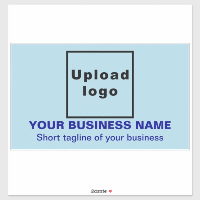 Adesivo Linha de Negócios, Azul Claro Retângulo Grande Vin (Folha)