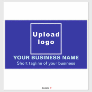 Adesivo Linha de Negócios em Retângulo Azul Grande Vinil