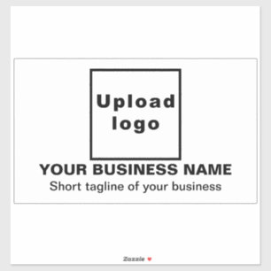 Adesivo Linha de Negócios em Retângulo Branco Grande Vinil