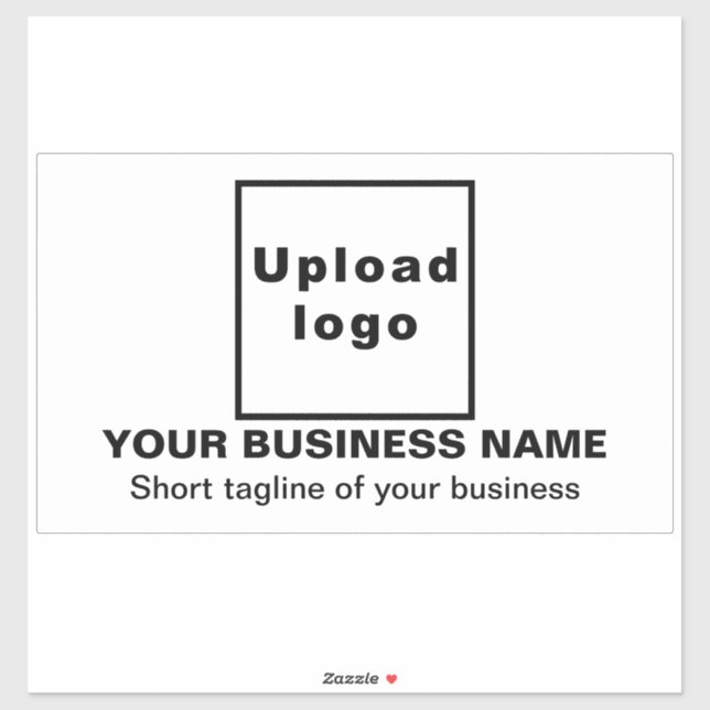 Adesivo Linha de Negócios em Retângulo Branco Grande Vinil (Folha)