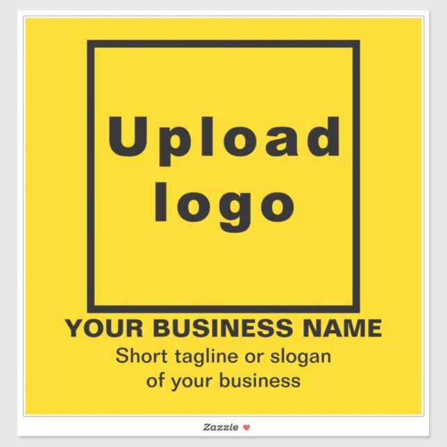 Adesivo Linha de negócios em vinil quadrado grande amarelo (Folha)