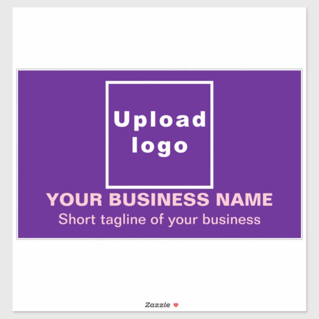 Adesivo Linha de negócios no retângulo grande roxo Vinil (Folha)