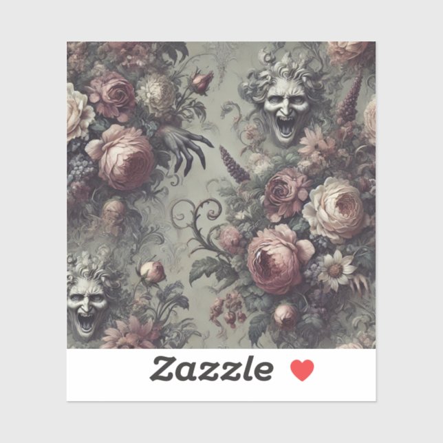 Adesivo Linhas de Ria - Floral Gótico (Folha)