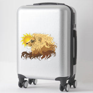 Adesivo Lion Black Yellow Mandala Sun
