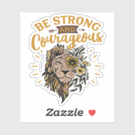 Adesivo Lion Face Seja Forte e Corajosa