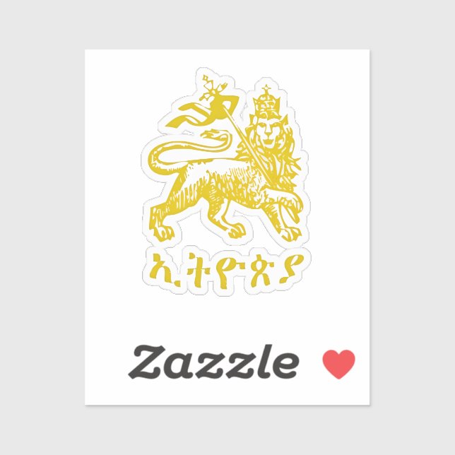 Adesivo Lion Judah Haile Selassie I Jah Rastafari HIM  (Folha)