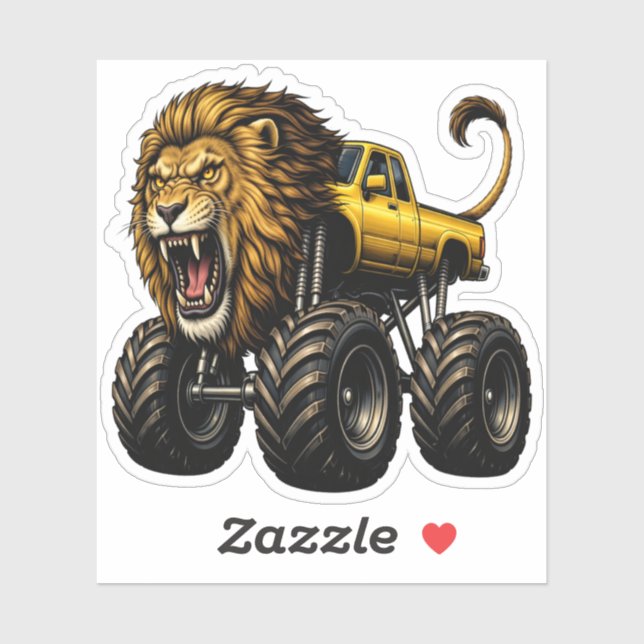 Adesivo Lion Off Road Monster Truck (Folha)