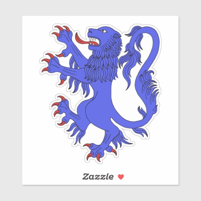 Adesivo Lion Rampant Azure (Folha)