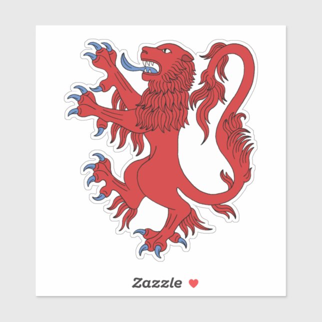 Adesivo Lion Rampant Gules (Folha)