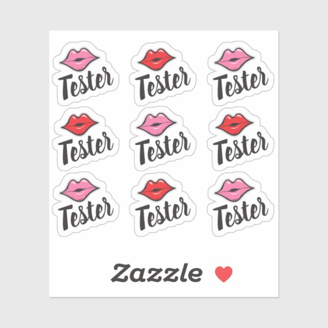 Adesivo Lípstick Distributor Pink & Red Kiss Tube (Folha)