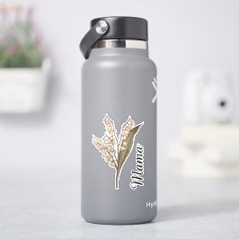 Adesivo Lírio Personalizado do Vale com Nome Floral Person