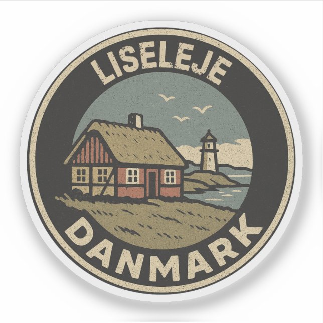 Adesivo Liseleje, Dinamarca Danmark  (Frente)