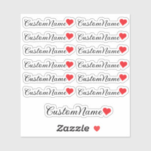 Adesivo Lista de Convidados Personalizada com Corações – 1