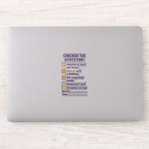 Adesivo Lista de Verificação do Halloween Caixas Verificad