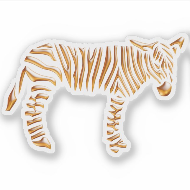 Adesivo Listra Dourada Zebra (Frente)