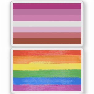 Adesivo Listras da Bandeira do Orgulho Lésbico