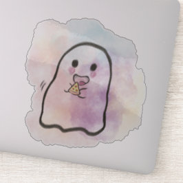 Adesivo Little ghost eats pizza 
