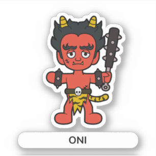 Adesivo Little Oni- Folclore Japonês
