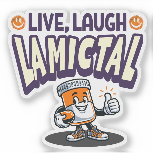 Adesivo Live, Laugh, Lamictal (Frente)
