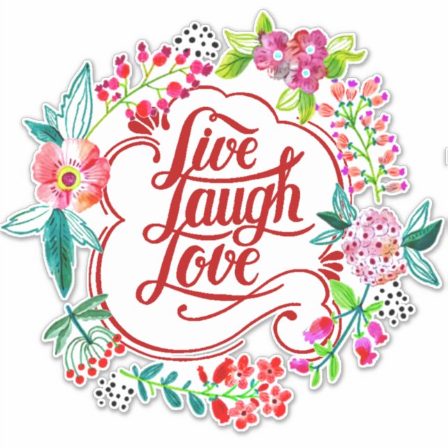 Adesivo LIve ri de amor viciado em flores (Frente)