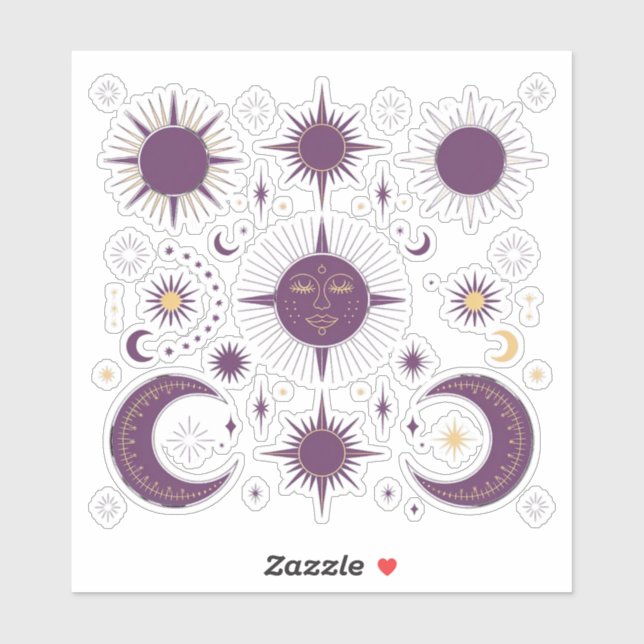 Adesivo Livro Azul Celestial Dourado e roxo (Folha)